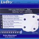LivDry 3XL Overnight Adult Diapers for Women and Men, XXXL Incontinence Underwear, 72-92" Waist, Disposable Pull-On Briefs, XXX-Large, 40 Count