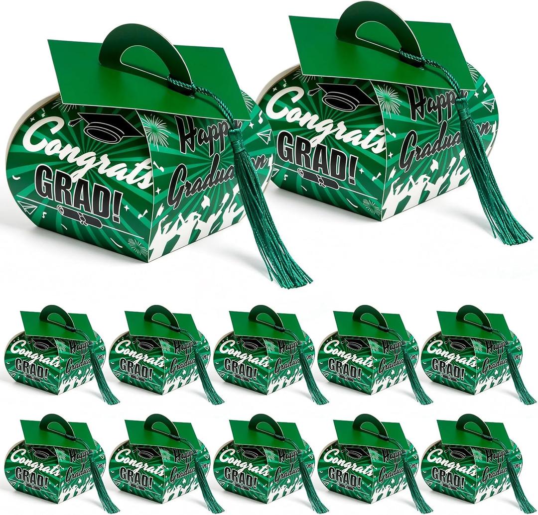 COTOPHER 36 Pcs Graduation Cap Gift Boxes with Tassel, Class of 2026 Graduation Candy Boxes Centerpieces for Tables Party Decorations, Mini Treat Chocolate Box Graduate Favors Supplies