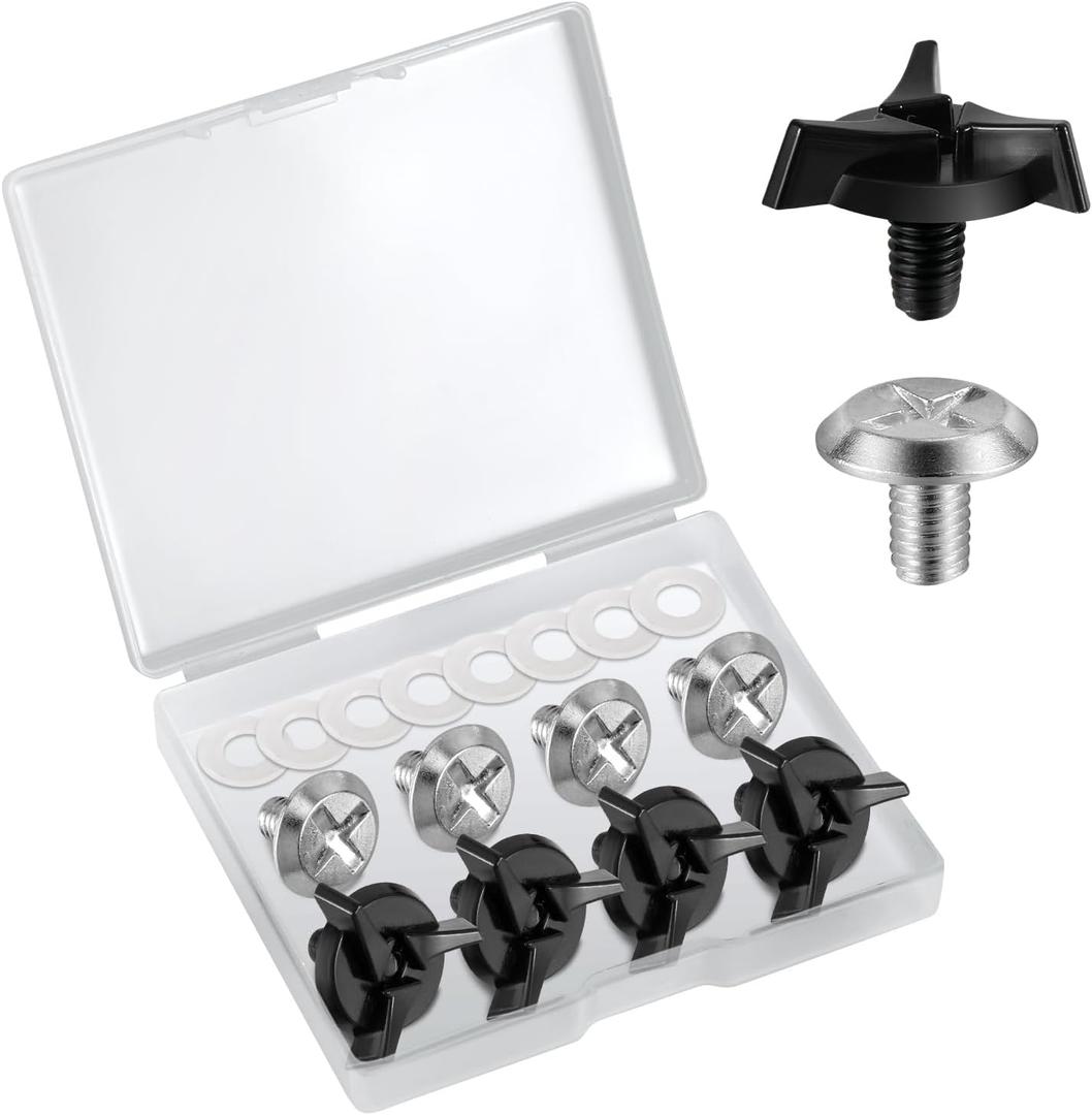 NQEUEPN 8pcs Motorcycle Helmet Screws, Helmet Visor Screws with 8pcs Rubber Washers Motorcycle Helmet Accessories (Black, Silver)