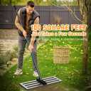 Lawn Leveling Rake, 30 x 10 in Stainless Steel Levelawn Tool with 78 in Adjustable Handle, Heavy Duty Yard Leveler for Soil, Sand, Compost, Backyard, Garden and Golf Course (Green)