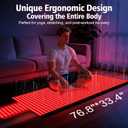 Full Body Red Light Therapy Mat, 2in1 LEDs (660nm& 850nm) Red Light Therapy Blanket, Premium Material, Adjustable Timer & Intensity