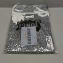 Premo Pack: Dazzling Fabric Gift Bags - Luxury Gray & Silver Sparkle- w/White Ribbon Drawstring and Gift Tags (Set of 4) 13" x 18"