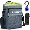 Dog Treat Pouch - 3 Ways to Wear Dog Treat Bag, Dog Training Treat Pouches for Pet Training with Clicker, Shoulder Strap, Adjustable Belt, Poop Bag Dispenser, Easily Carrying Kibble Snacks Pet Toys