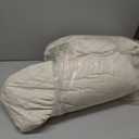 PinkMemory Beige Striped Duvet Cover Set Queen 100% Washed Cotton Beige Wide and Pinstriped Bedding Duvet Cover Set with Streak Pillowcases-Ultra Soft Breathable Zipper Closure Corner Ties