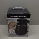 OVENTE 1L Small Electric Kettle with 5 Temperature Preset, Digital Display, 5Hr Keep Warm, Auto Shut-Off, Double-Wall Cool Touch Exterior, Borosilicate Glass,1500W BPA Free Water Boiler, Black KD95B