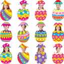 36 Pcs Easter Egg Cutouts with Photo Space for Bulletin Board Decoration Spring DIY Photo Craft Easter Classroom Party Wall Dcor