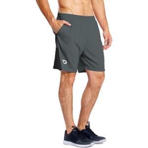 baleaf Men's 7" Running Shorts with Mesh Liner Zipper Pocket for Athletic Workout Gym (XL)