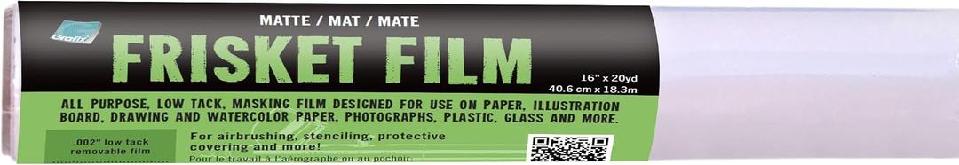 Grafix Frisket Film, Matte, Low-Tack, 16 in x 20 yd