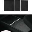 TPARTS Real Matte Carbon Fiber Center Console Cover for Tesla Model Y Juniper(2025-2026)/Model 3 Highland(2024-2026) Center Console Interior Cover Wrap Kit Protector Accessories (Premium/Performance)