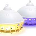 Flea Traps for Inside Your Home 2 Packs, Flea Light Trap for Indoor, Bed Bug Killer with Sticky Pads & Light Bulb Replacement, Natural Insect Infestation Treatment (Multi)