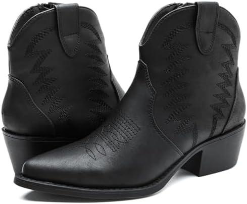 GLOBALWIN Women's Western Boots Ankle Cowboy Boots For Women Size 6