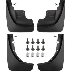 BOXI (Set of 4) Front and Rear Side Mud Flaps Splash Guards Mudflaps Fits for Jeep Grand Cherokee WK2 2011 2012 2013 2014 2015 2016 2017 2018 2019 2020 2021 | Replaces OE# 82212019AD 82212020AD