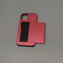 Nvollnoe for iPhone 13 Case with Card Holder Heavy Duty Protective Dual Layer Shockproof Hidden Card Slot Slim Wallet Case for iPhone 13 for Women&Men(Red)