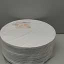 Cakebon Round Cake Boards - Sturdy 1/2 Thick Cake Drums - 14 Inch Professional Base Para Pastel Fully Wrapped Edges White 12-Pack