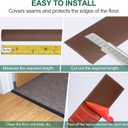 uxcell Floor Transition Strip Self Adhesive, 3" Wide PVC Flat Laminate Door Cover Strip for Doorway Width Less Than 3 Inch White 9.84Ft