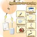 2 x 2PCS Lanyards for ID Badges, Retractable Teacher Lanyard Set with 2 Waterproof ID Badge Holders, Wooden Beaded Lanyard for Women Keys Id Badges Cruise Ship Cards