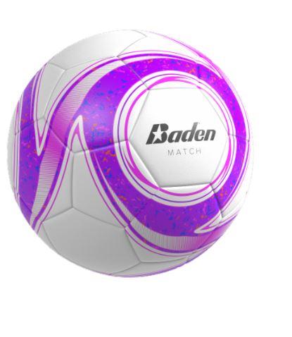Baden Z-Series Soccer Ball | High-Performance, Durable Design for All-Season Play | Ideal for Training and Competitive Matches | Purple/White, Size 3