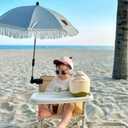 Portable Folding Baby Dining Chair, Outdoor high Chair, Foldable Toddler Feeding seat with Sunshade and seat Belt