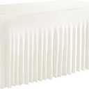 Tohetsuzp White Spandex Tablecloth, Elastic Fitted Table Skirt for 6ft Rectangle Tables (72x30 Inch), Wrinkle-Free Washable Table Cover for Wedding, Banquet, Party, Events