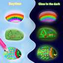 Rock Painting Kit for Kids Ages 612  Glow in The Dark Arts & Crafts Set with Stencils, Water Coloring Book, Craft Paint Supplies & DIY Toy for Boys and Girls Birthday Gift