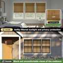 LazBlinds Cordless Bamboo Roman Shades, Privacy Blinds for Interior Windows, Room Darkening Roll Up Bamboo Blinds for Home & Patio, 35" W x 64" H, Highfield Teak