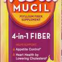 Metamucil 4-in-1 Daily Fiber Supplement Powder, Psyllium Husk Powder for Digestive Health, Sugar-Free, Orange, Naturally Sourced Psyllium Husk Powder, 72 teaspoons
