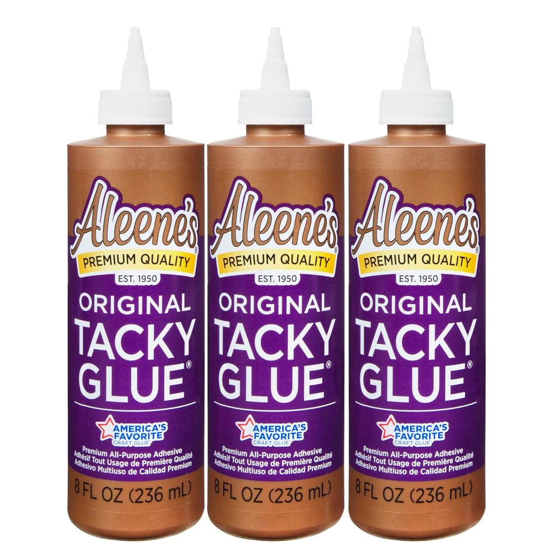 Aleene's Original Tacky Glue, All Purpose Adhesive, Perfect for Crafts and DIY Projects, Dries Fast and Clear, 8 fl oz 3-Pack