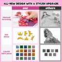 Poke Art Kits for Girls, Arts and Crafts for Kids 4-8, DIY Creative Activity Toys, Birthday Gifts for Girls 4 5 6 7 8 9 10 (red)