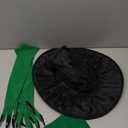 4-Piece Witch Costume Accessories Set, Black Hat, Green Gloves with Claws, Stockings, Round Glasses