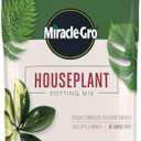 Miracle-Gro Houseplant Potting Mix - Fertilized Indoor Plant Soil for Containers, Designed to be Less Prone to Gnats, 4 qt.