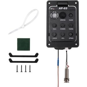 Plastic 301 Acoustic Guitar Preamp Pickup Guitar Pickup Tuner Preamp Black
