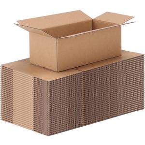 CRUGLA 40 Packs 8x4x3 Shipping Boxes for Small Business, Corrugated Cardboard Boxes Bulk for Shipping Packing Mailing