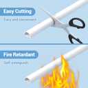 2 x 39 Inch Wall Cord Hider Self-Adhesive Flexible for TV Home Audio RG6 Coaxial Cable, PVC Cable Concealer for Home and Office, Cover Cable Raceways, White (1 M)