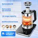 Electric Kettle 1.8L Glass Kettle With Infuse and Base Food-grade material