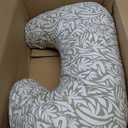 Boppy Nursing Pillow - Ergonomic Bottle & Breastfeeding Pillow, Higher, Firmer & Larger, Water-Repellent with Washable Organic Cotton Cover, Baby Safety Alliance Verified - Green Cut Out Leaves