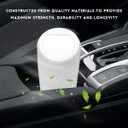 Car Trash Can with Lid, Portable Leakproof Auto Cup Holder Door Garbage Container, Multipurpose Waterproof Mini Cup Holder Trash Can Interior Organizer for Car Home Office (White)