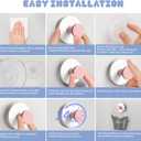 Suction Cup Hooks, Suction Cup Hooks for Shower,Removable Towel Hooks for Bathroom Window Glass Door Wall, Bath Robe Looafh Wreath Hook for Hanging