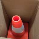 RELIANCER 4 Pack 18" Traffic Cones,Weighted Parking Cones,Orange Road Safety Cone w/ 4" Reflective Collars,Heavy Duty Construction Cone for Traffic Control,Crowd Control,Driving Training,Parking Lot