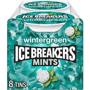 ICE BREAKERS Wintergreen Sugar Free Mints Tins, 1.5 oz (8 Count)