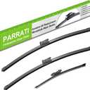 PARRATI Windshield Wipers for VW Tiguan 2018-2022,25"+22" Front and 15" Rear,OEM Replacement Wiper Blades,Quiet & Streak-Free(Set of 3)