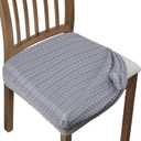 Adabana Seat Covers for Dining Room Chairs Set of 6, Removable Washable Chair Covers Seat Slipcover Protector, Gray (Grey) 16"D x 16"W x 3"H