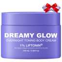 Dreamy Glow Overnight Toning Whip Cream LIFTONIN Anti-Cellulite & Get Body Firming Cream with Satin Eye Mask, Smooths Belly, Thighs & Booty 3.38 fl oz