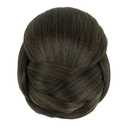 IMISSU Braided Chignon Dancer Hair Cover Donut Hair Pieces Scrunchies Hair Bun Wig Clips Updo Wedding Party for Women (M1 Mix Brown)