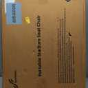 Sportneer Stadium Seats with Back Support: 2.5'' Thick Comfy Cushion 6 Adjustable Angle Bleacher Seat with Armrest - 2 Large Pockets, 2 Cup Holders Stadium Chair for Sport Events Concerts Parks (Extra Wide - 24", Black, 2 Pack)