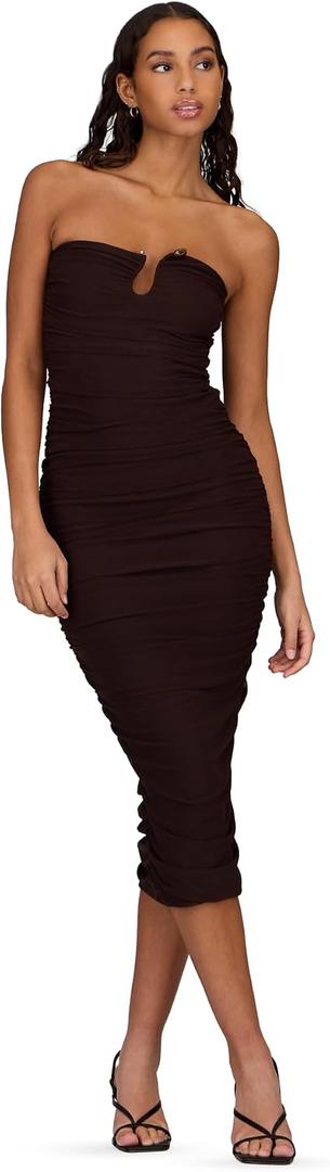 Forever 21 Women's Strapless Maxi Dress with Side Ruching