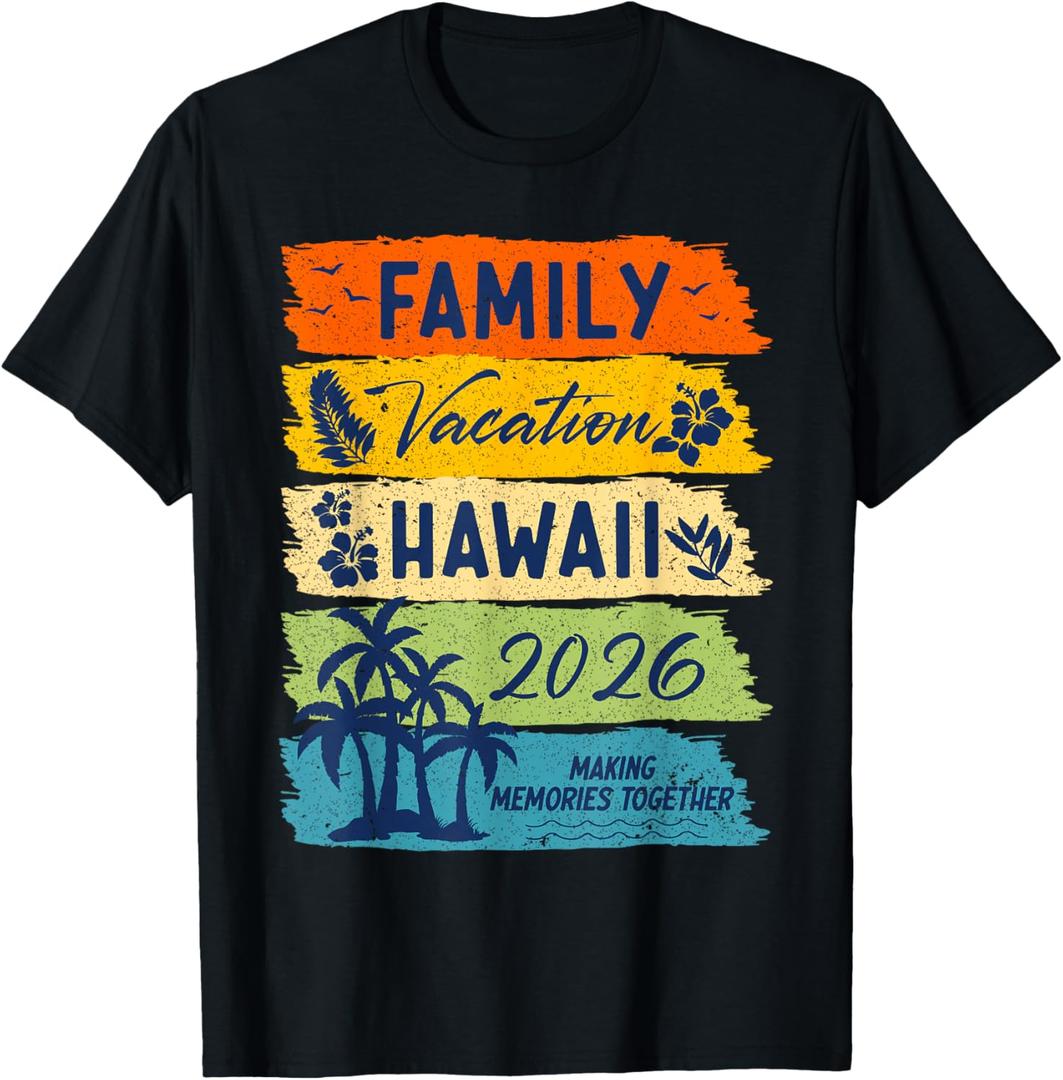 Family Vacation Hawaii 2026 Matching Group Vacation T-Shirt, S