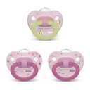 NUK Orthodontic Pacifier Value Pack (0-6 Month, Pink)