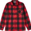 PATPAT Family Matching Outfits Mommy and Me Dresses Matching Set Long Sleeve Plaid Midi Dress and Casual Button Down Shirts (M)