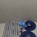 2 Pack Boat Cover Support Poles Height Adjustable Support Poles Pontoon System for V-Hull/Pontoon/Bass/Jon Boat Cover Accessories with 2 Blue/Red PE Ropes (Blue)