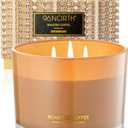 96NORTH Luxury Coffee Soy Candle | Large 3 Wick Jar Candle | Up to 40 Hours Burning Time | 100% Natural Soy Wax | Housewarming Gift for Men and Women